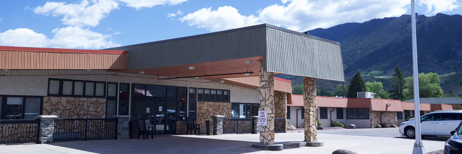 Day time outdoor view of front of building at Copper Ridge Health and Rehab